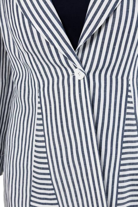 Stripe Godet Linen Blend Blazer
