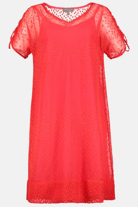 Kleid, Ärmel-Raffbänder, Chiffon, Jersey, selection