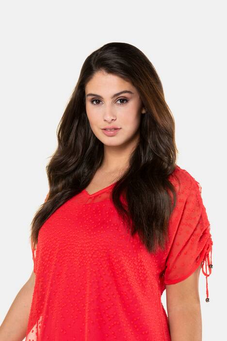 Kleid, Ärmel-Raffbänder, Chiffon, Jersey, selection
