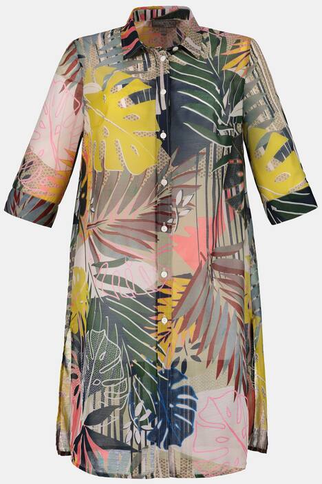 Longbluse, Dschungelstreifen, Seitenschlitze, selection