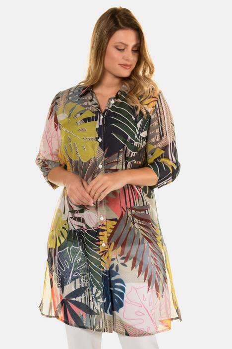 Longbluse, Dschungelstreifen, Seitenschlitze, selection