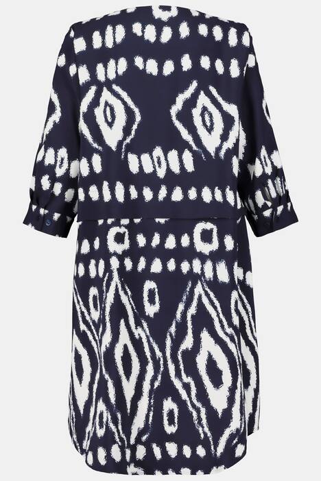 Longbluse, Grafikmuster, verdeckte Knöpfe, selection