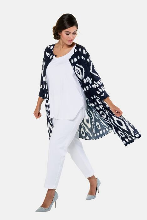 Longbluse, Grafikmuster, verdeckte Knöpfe, selection