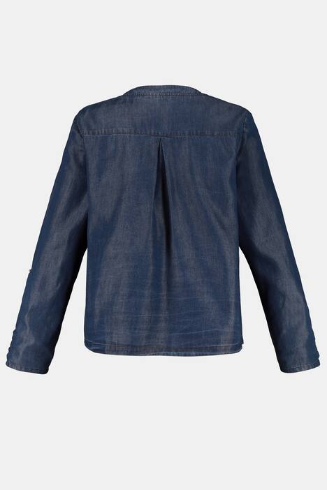 Kurzjacke, Denimoptik, offene Form, Lyocell-Anteil
