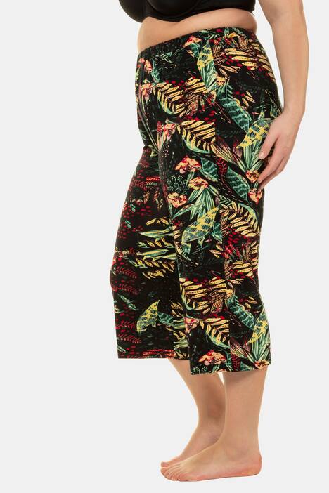 Homewear-Culotte, Dschungelmuster, Gummibund