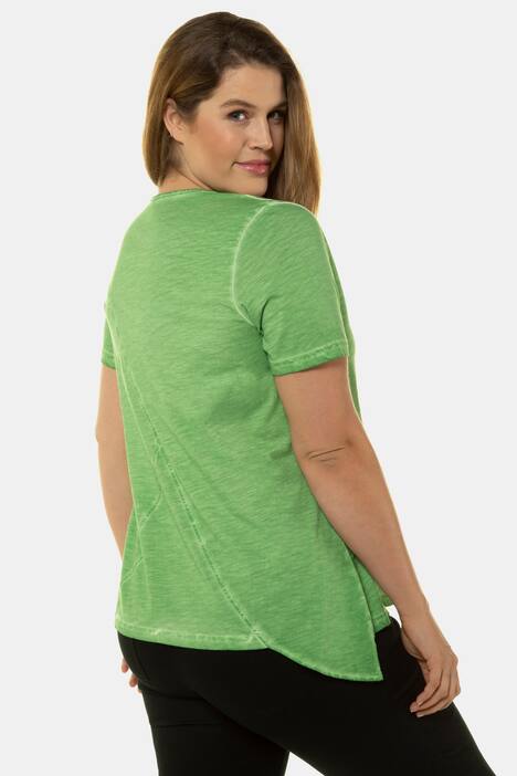 Follow Your Heart Cold Dye Slub Yarn Cotton Knit Tee