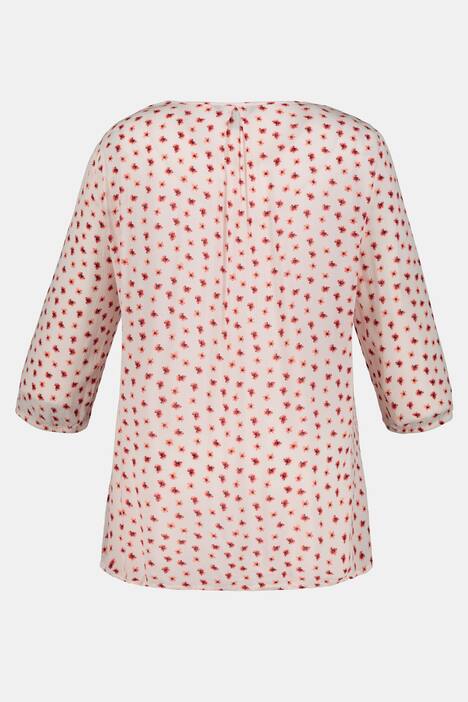 Petite Floral Print Smocked Blouse