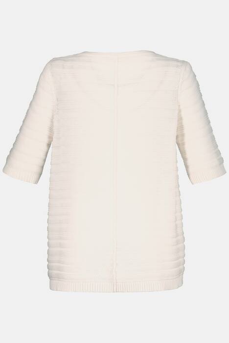 Pullover, Ajourstrick, Halbarm, Biobaumwolle