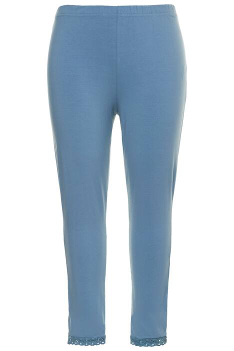 Eco Cotton Crochet Trim Stretch Crop Leggings