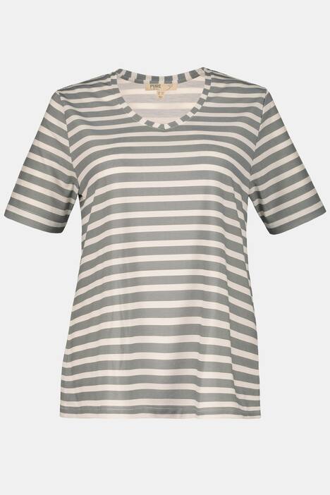 Ringelshirt, V-Ausschnitt, Classic, Biobaumwolle