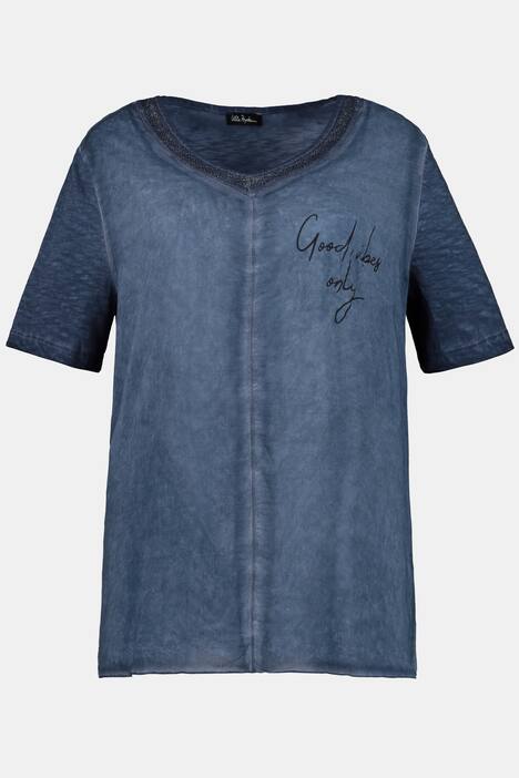 T-Shirt, Motiv GOOD VIBES ONLY, Regular, Pailletten