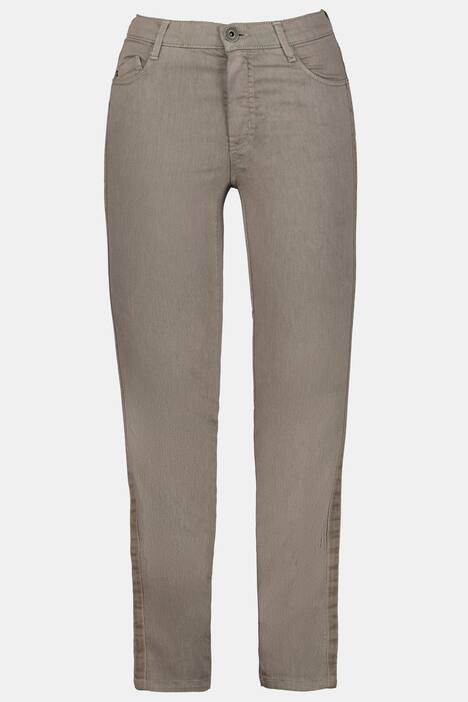 Jeans Julia, Galonstreifen, schmal, 2-farbiger Denim