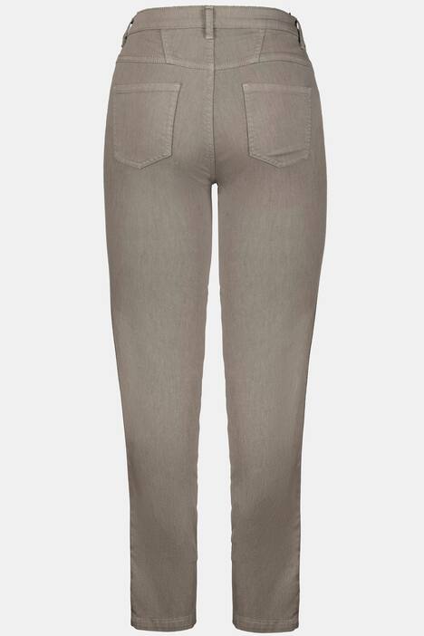 Jeans Julia, Galonstreifen, schmal, 2-farbiger Denim