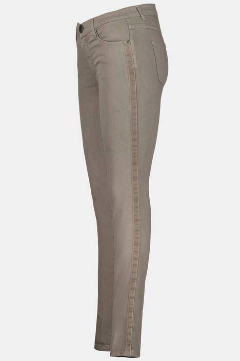 Jeans Julia, Galonstreifen, schmal, 2-farbiger Denim