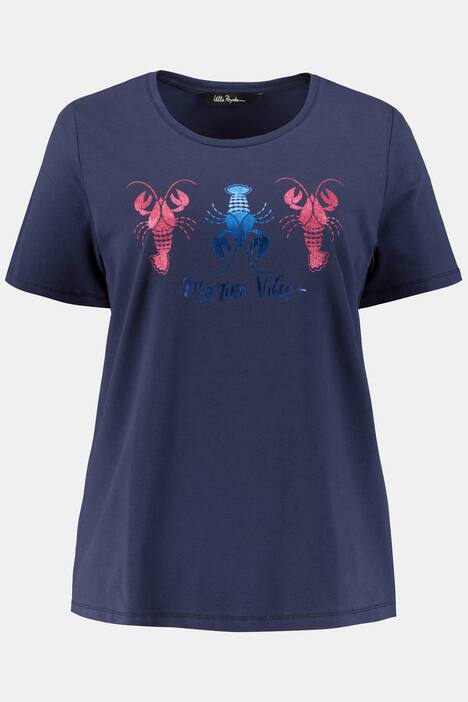 Marina Vibes Glitter Lobster Stretch Cotton Tee