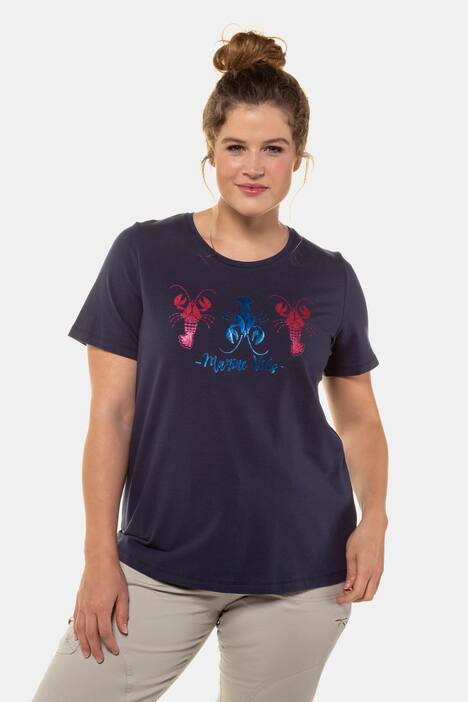 Marina Vibes Glitter Lobster Stretch Cotton Tee