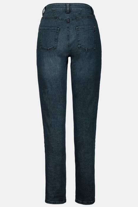 Hose Tina, farbiger Denim, gerader 5-Pocket-Schnitt