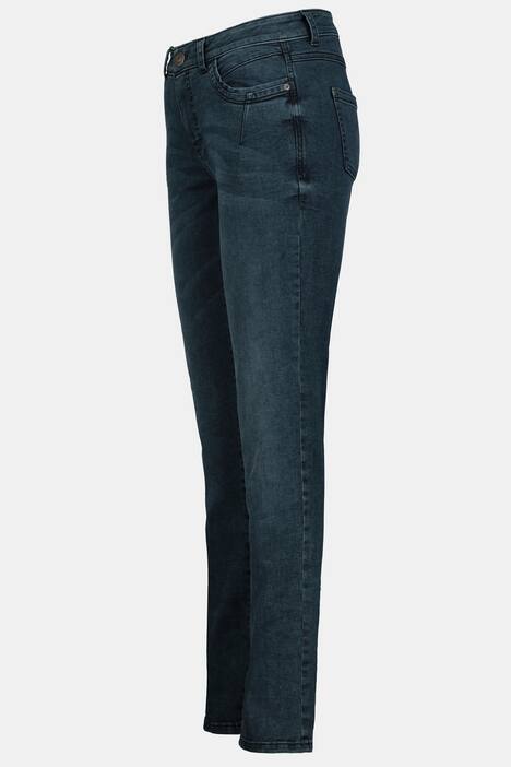 Hose Tina, farbiger Denim, gerader 5-Pocket-Schnitt