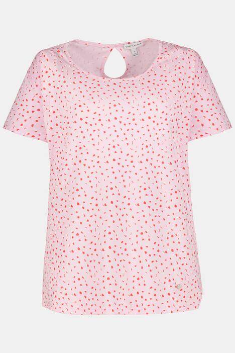 T-Shirt, gepunktet, Oversized, Tropfenausschnitt hinten