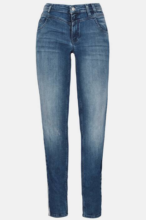 Jeans Julia, Galonstreifen, schmale 5-Pocket-Form
