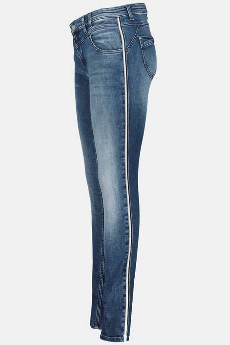 Jeans Julia, Galonstreifen, schmale 5-Pocket-Form