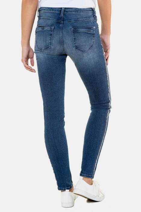Jeans Julia, Galonstreifen, schmale 5-Pocket-Form