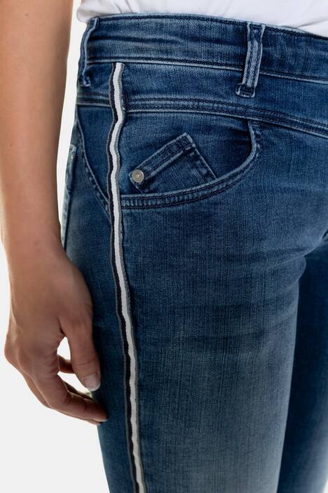 Jeans Julia, Galonstreifen, schmale 5-Pocket-Form