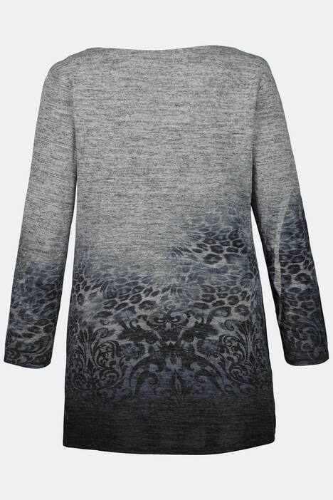 Pullover, Musterverlauf, lange Form, Ziersteinchen