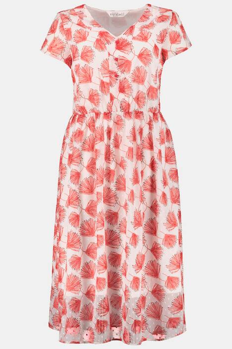 Maxikleid, Chiffon mit blickdichtem Futter, Halbarm