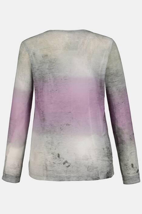Shirt, Glitzerherz, Farbverlauf, Feinstrick