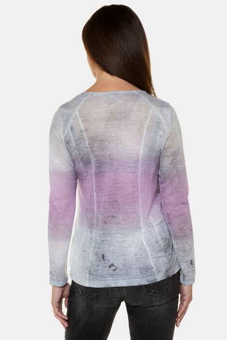Shirt, Glitzerherz, Farbverlauf, Feinstrick