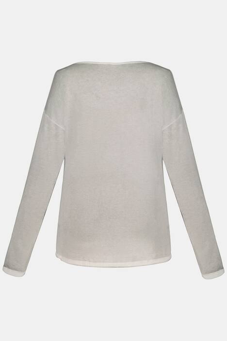 Sweatshirt, innen kontrastfarbig, Glitzerstein-Schrift