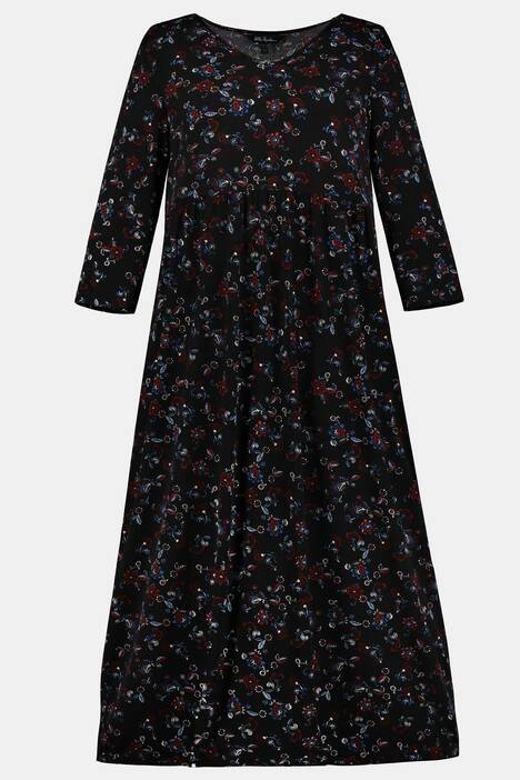 Jerseykleid, gemustert, Empire-Modell, schnelltrocknend
