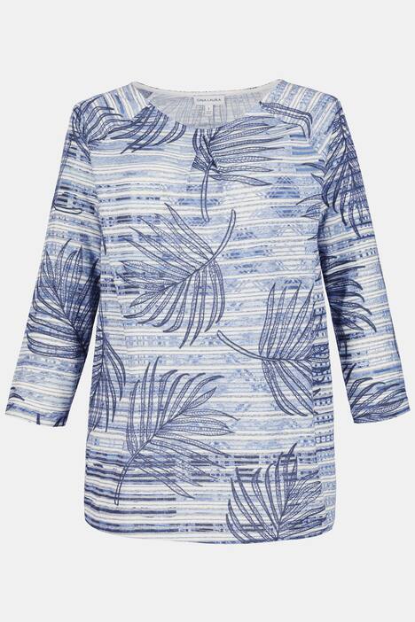 Shirt, Dschungelmuster, Oversized, 3/4-Arm