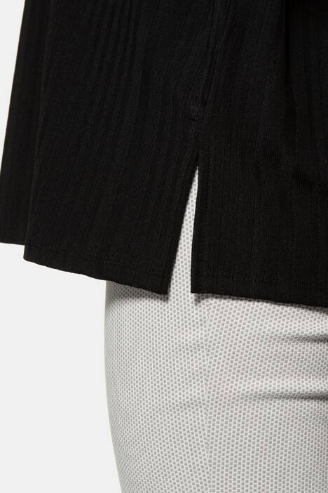 Shirt, Rippstruktur, oversized, 3/4-Ärmel