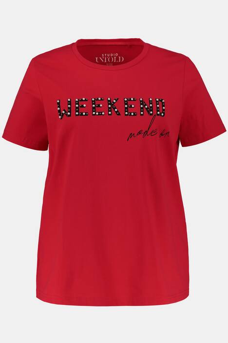 Shirt, Zierperlen-Statement, Halbarm