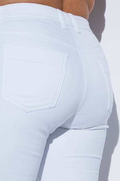 Skinnyjeans mit Fransensaum, Stretchdenim
