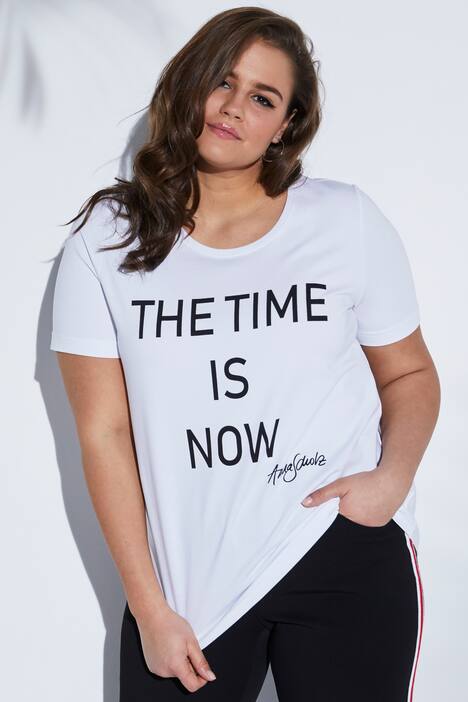 statement shirt met handschrift van ontwerper