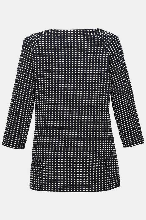 Sweatshirt, Punkte, Struktur, 3/4-Raglanärmel