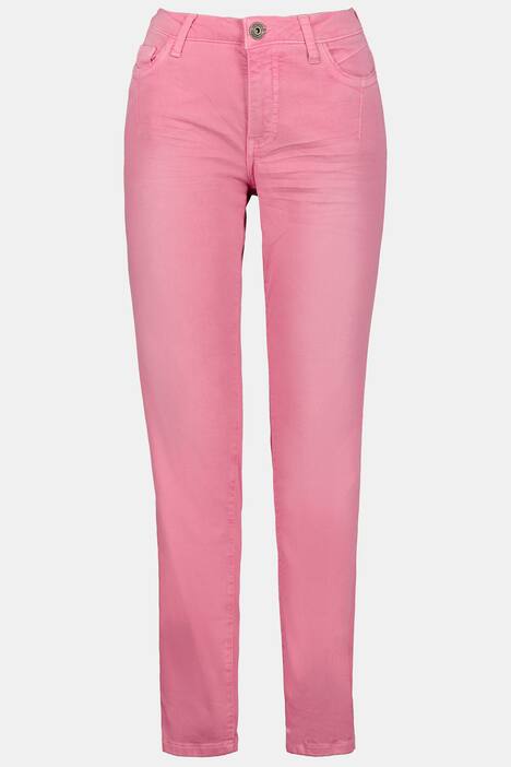 Jeans Tina, Knitterfalten, gerades Bein, 5-Pocket