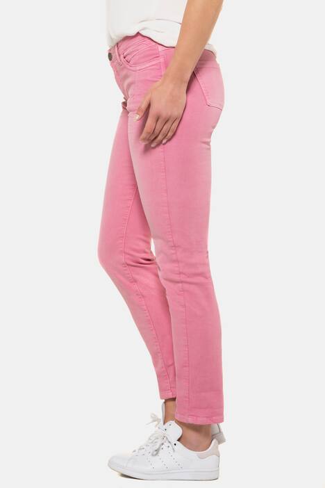 Jeans Tina, Knitterfalten, gerades Bein, 5-Pocket