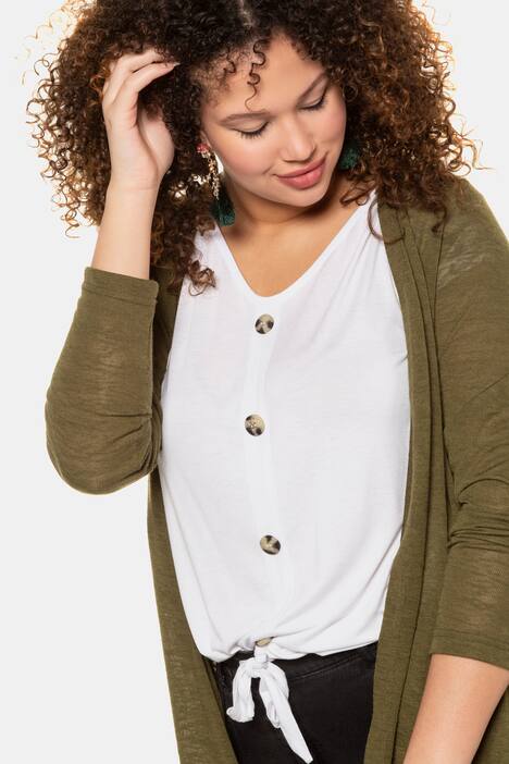Strickjacke, Strukturstrick, offene Form