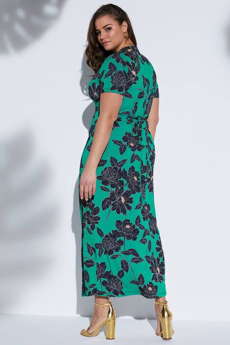 Print-Wickelkleid in Maxilänge