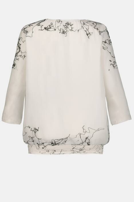Bluse, gedoppelt, Chiffon mit abstraktem Druck