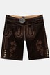 Lederhosen in tradizionale stile Tracht in pelle di capra con ricami tradizionali e cintura di pelle in omaggio