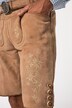 Pantalon en cuir de chèvre, s'inspirant des tenues traditionnelles bavaroises, avec broderies typiques - ceinture en cuir offerte