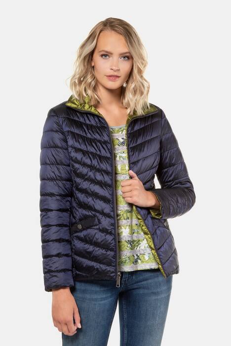 Wende-Steppjacke, 2 Farben, Stehkragen