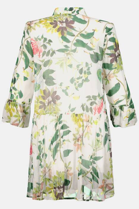 Longbluse, transparent, Blätter, Volants, selection