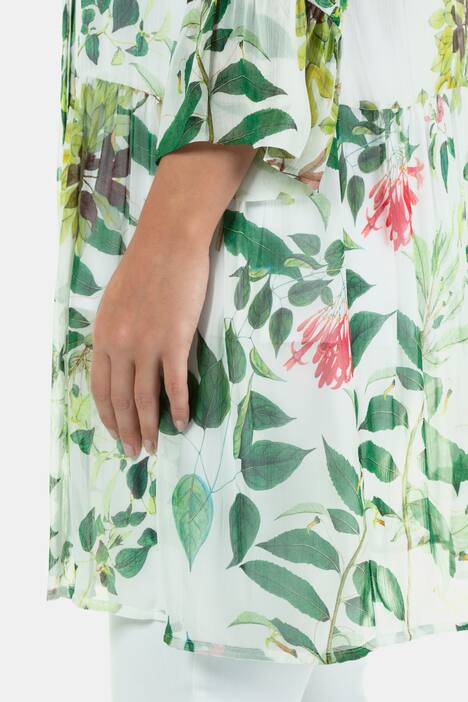 Longbluse, transparent, Blätter, Volants, selection