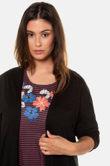 Shawl Collar Open Front Long Cardigan Sweater